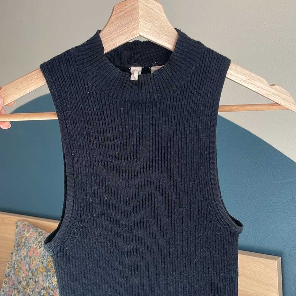 Sleeveless turtleneck